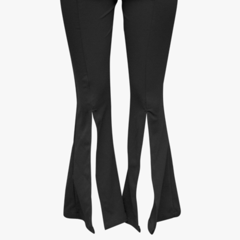 Black High Waisted Flare Pant